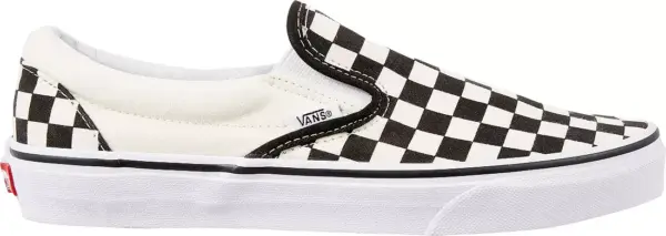 Vans Classic Slip-On Shoes Checkerboard White and Black: - Image 2