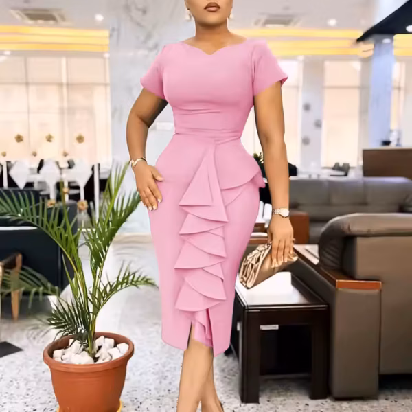 Short Sleeve Career Dress for Women - Image 2