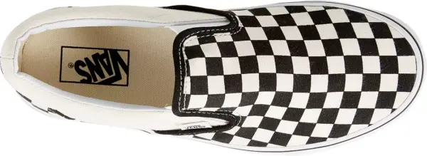 Vans Classic Slip-On Shoes Checkerboard White and Black: - Image 5