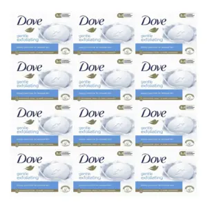 (12) Dove Gentle Exfoliating Beauty Bar Renewed Skin,